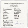 Купить Приднестровье 15 рублей 2015 "Чемпионат мира по хоккею" в футляре с сертификатом
