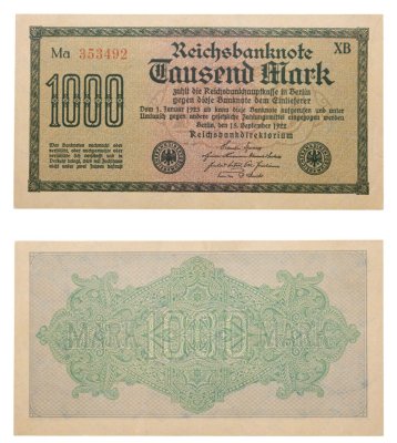 купить Германия 1000 марок 1922