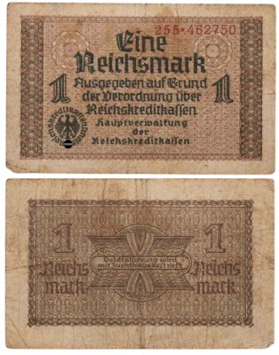 купить Германия, Третий Рейх 1 марка 1939-1945