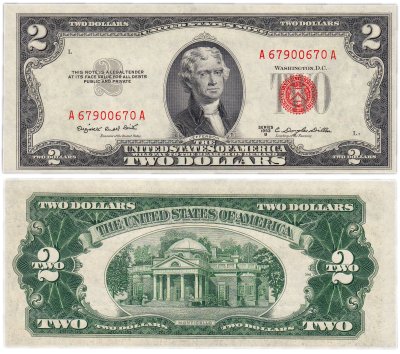 купить США 2 доллара 1953 series 1953B (Pick 380) Smith-Dillon ПРЕСС