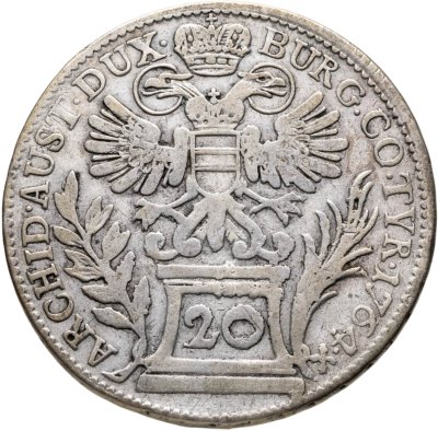купить Австрия 20 крейцеров 1764, Мария Терезия