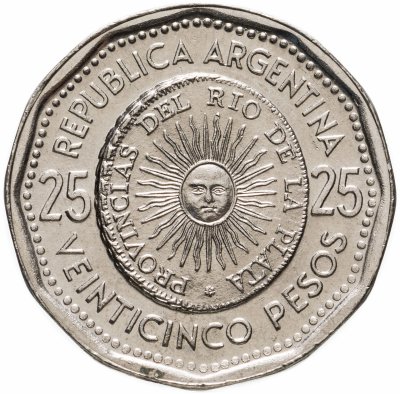 купить Аргентина 25 песо (pesos) 1968