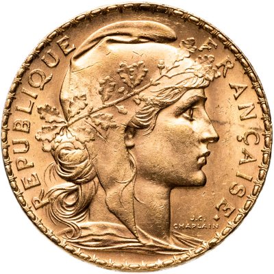 купить Франция 20 франков (francs) 1912