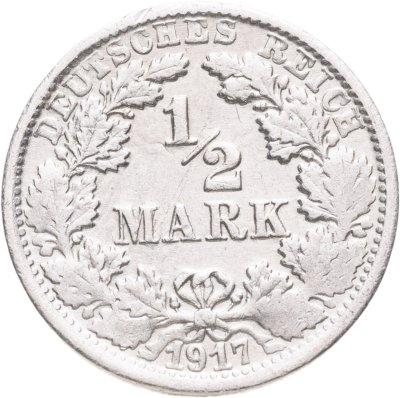 купить Германия 1/2 марки (mark) 1917 F
