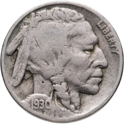 купить США 5 центов (cents) 1930 Buffalo Nickel Без отметки монетного двора