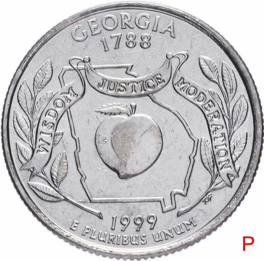 купить США 1/4 доллара (квотер, 25 центов) 1999 P "Штат Джорджия"