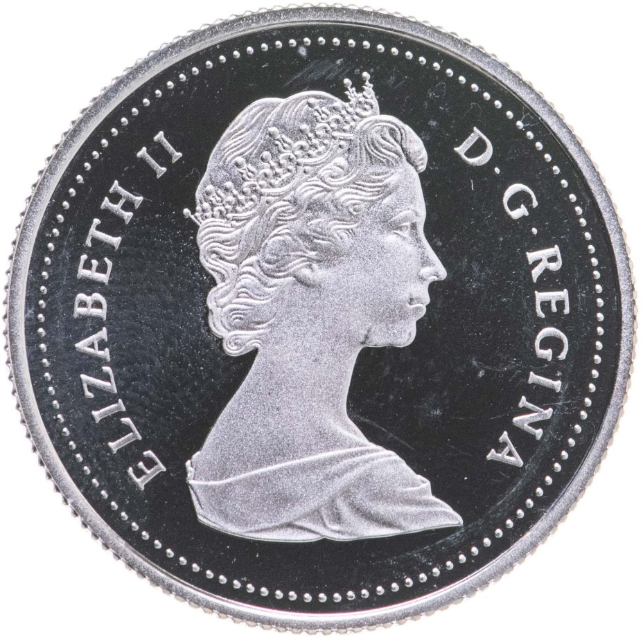 Монета Канада 25 центов (квотер, cents) 1989 стоимостью 890 руб.