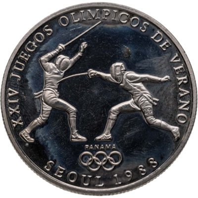 купить Панама 1 бальбоа (balboa) 1988 XXIV летние Олимпийские Игры, Сеул 1988 - Фехтование