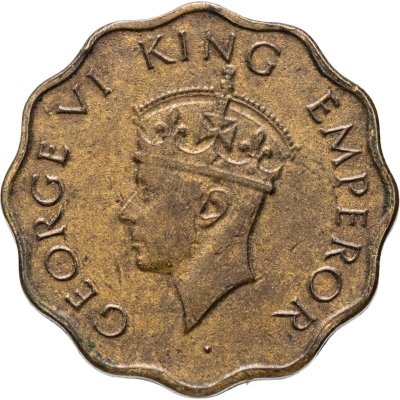 купить Британская Индия 1 анна (anna) 1943 Без отметки монетного двора