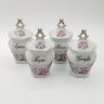 Купить Набор из 4-х банок для специй, украшенных цветочным декором, фарфор, деколь, золочение, Франция, 1900-1930 гг.