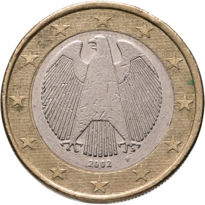 купить Германия 1 евро (euro) 2002 F