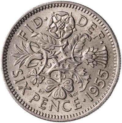 купить Великобритания 6 пенсов (pence) 1955