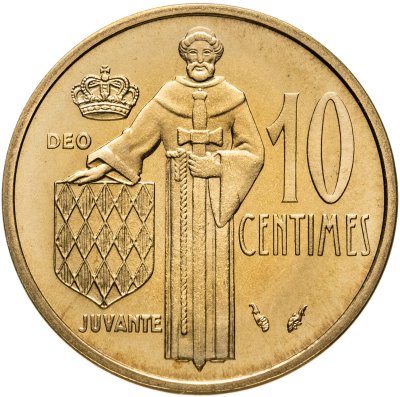 купить Монако 10 сантимов 1975