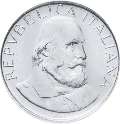 купить Италия 500 лир (lire) 1982 "100 лет со дня смерти Джузеппе Гарибальди" в футляре