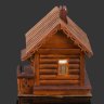 Купить Шкатулка (копилка) в форме избы, дерево, слюда, Российская империя, 1890-1910 гг.