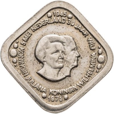 купить Нидерланды 5 центов (cents) 1940-1975 "30 лет освобождения Нидерландов от фашистских захватчиков" - монетовидный жетон