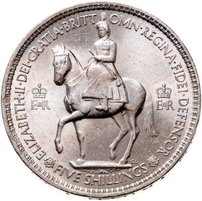 купить Великобритания 5 шиллингов 1953 "Коронация Королевы Елизаветы II" в оригинальной капсуле