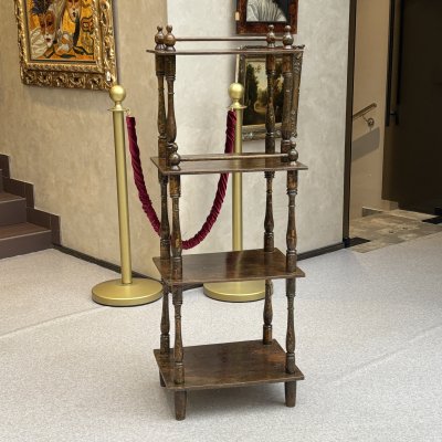 купить Этажерка (консоль) на 4 полки, дерево, точение, лак, Россия, 1910-1930 гг.