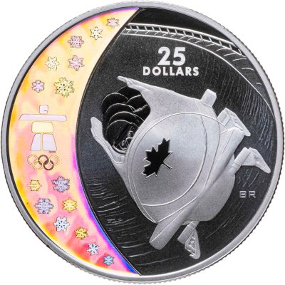 купить Канада 25 долларов 2008 "XXI Зимние олимпийские игры в Ванкувере: Бобслей"