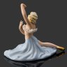 Купить Статуэтка "Танцовщица в голубой юбке", фарфор, кружевной фарфор, роспись, золочение, Gerold Porzellan, Bavaria, Германия, 1937-1950 гг.