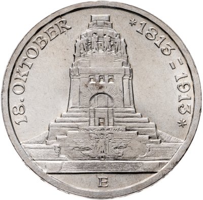 купить Германия (Империя), Саксония 3 марки (mark) 1913 "100 лет битвы при Лейпциге (битве народов)"