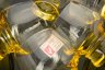Купить Набор бокалов  для крепких напитков на 6 персон  желтого цвета, цветное стекло, Гусевской хрустальный завод (Гусь-Хрустальный), СССР, 1960-1970 гг.