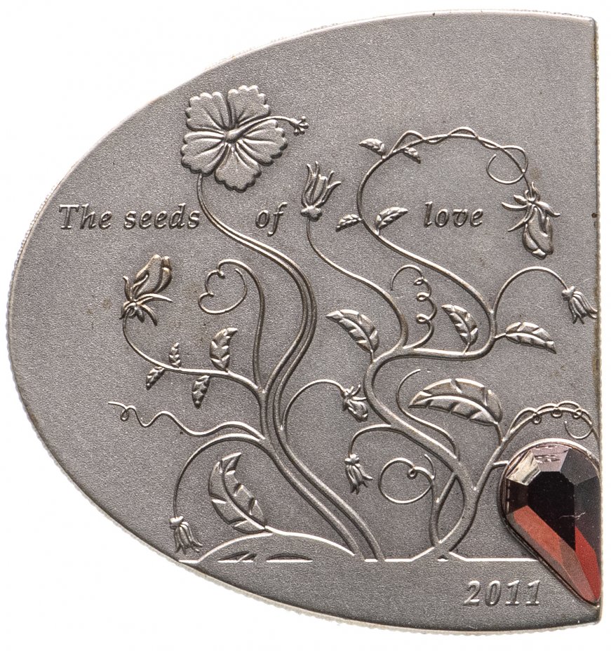 купить Острова Кука 5 долларов 2011 "Семена любви" в футляре, с сертификатом