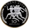 Купить Либерия 10 долларов 2004 Олимпийские игры в Афинах 2004, в слабе Монетник.ру PF64