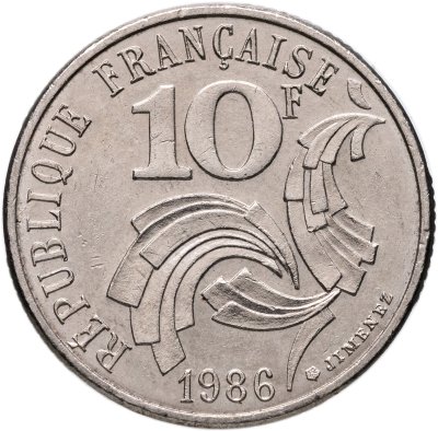купить Франция 10 франков (francs) 1986 "Свобода, Равенство, Братство"