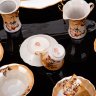 Купить Сервиз кофейный с декором в виде ягод на 5 персон (19 предметов), фарфор, аэрография, роспись, люстр, Коростенский фарфоровый завод (КФЗ), СССР, 1960-1991 гг.