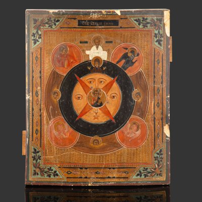купить Икона "Всевидящее Око Божие", дерево, темпера, Российская империя, 1890-1910 гг.