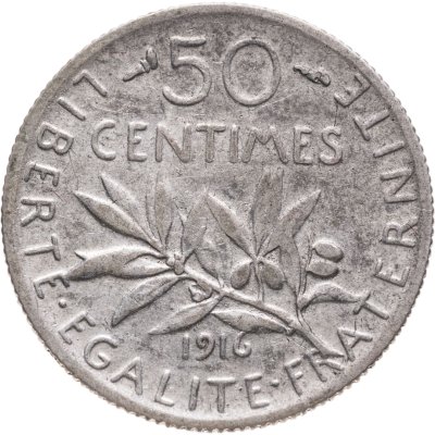 купить Франция 50 сантимов (centimes) 1916