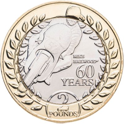 купить Остров Мэн 2 фунта (pounds) 2018 "Майк Хэйлвуд - 60 лет"