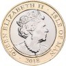 Купить Остров Мэн 2 фунта (pounds) 2018 "Майк Хэйлвуд - 60 лет"