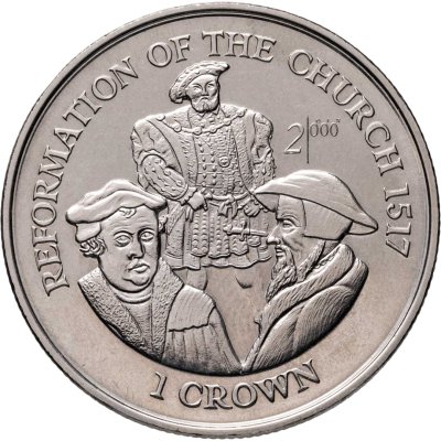 купить Остров Мэн 1 крона 1998 "Реформирование церкви 1517 год"