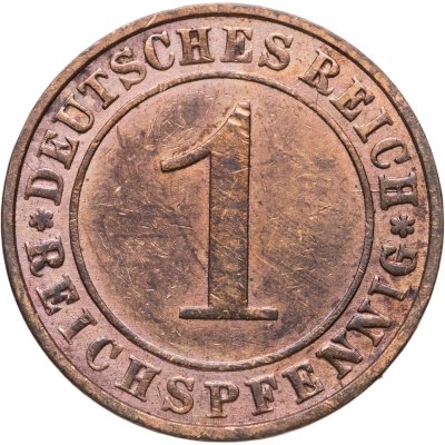 купить Германия 1 рейхспфенниг (reichspfennig) 1929 E знак монетного двора "E" — Мульденхюттен