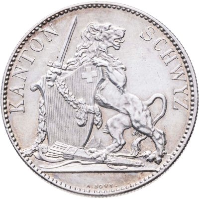 купить Швейцария 5 франков 1867 "Стрелковый фестиваль в Швице"