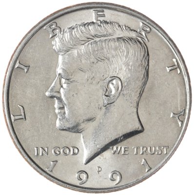 купить США 50 центов (1/2 доллара, half dollar) 1991 D Kennedy Half Dollar (Кеннеди) знак монетного двора "D" - Денвер