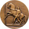 Купить Памятная настольная медаль в честь 175-летия со дня рождения П.К. Клодта, томпак, медальер А.И. Рукавишников. СССР, ЛМД, 1980-е гг.