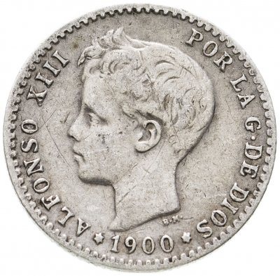 купить Испания 50 сентимо 1900 (Альфонсо XIII)