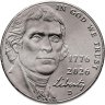 Купить США 5 центов (cents) 2026 "250 лет независимости США" знак монетного двора: "D" - Денвер