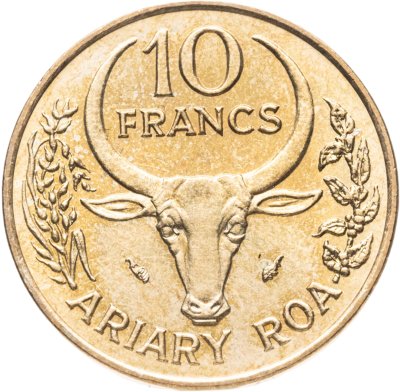 купить Мадагаскар 10 франков (francs) 1988