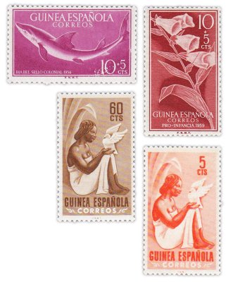 купить Экваториальная Гвинея набор из 4 марок 1954-1959