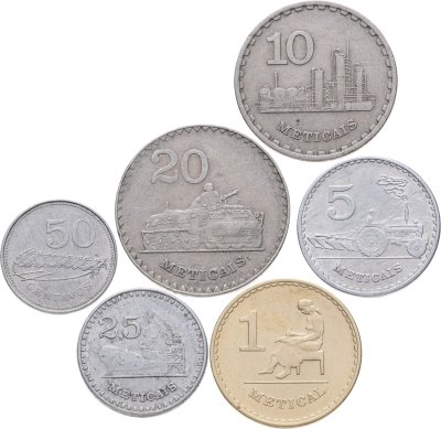 купить Мозамбик, набор из 6-ти монет 1980-1982