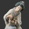 Купить Статуэтка "Японка с сакурой", скульптор Vincente Martinez, фарфор, роспись, Lladro, Испания, 1973-1997 гг.