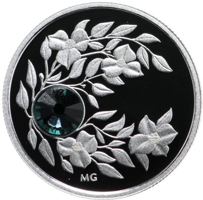 купить Канада 3 доллара 2012 Proof "Рожденному в мае. Эмеральд - Изумруд. Камни рождения. Кристалл Сваровски" в футляре, с сертификатом