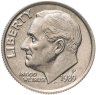 Купить США 10 центов (one dime) 1989 P "Roosevelt Dime" (наборная)