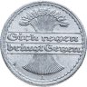 Купить Германия, Веймарская республика 50 пфеннигов (pfennig) 1922 A, знак монетного двора "A" — Берлин