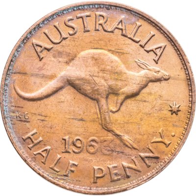 купить Австралия 1/2 пенни (penny) 1963