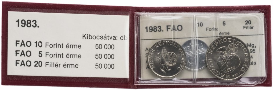 купить Венгрия набор (3 монеты) 1983 "Продовольственная программа - ФАО"